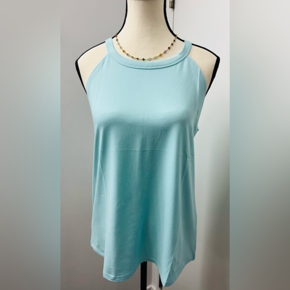 Ranphee Summer Halter Tops Ribbed Ruched High Neck Tank Sleeveless Pull On M